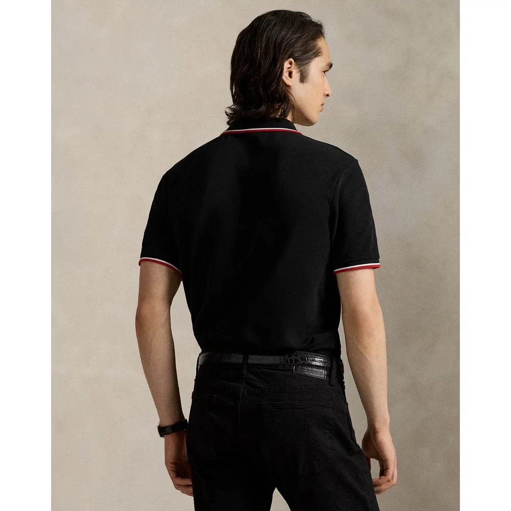 Polo Ralph Lauren Men's Classic Fit Mesh Polo Shirt Black Size Large NEW